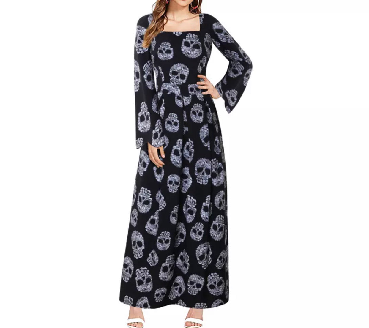 skull maxi dress