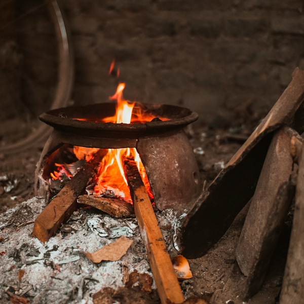 Aboriginal bush food cooking over a fire | Warndu Australian Native Food