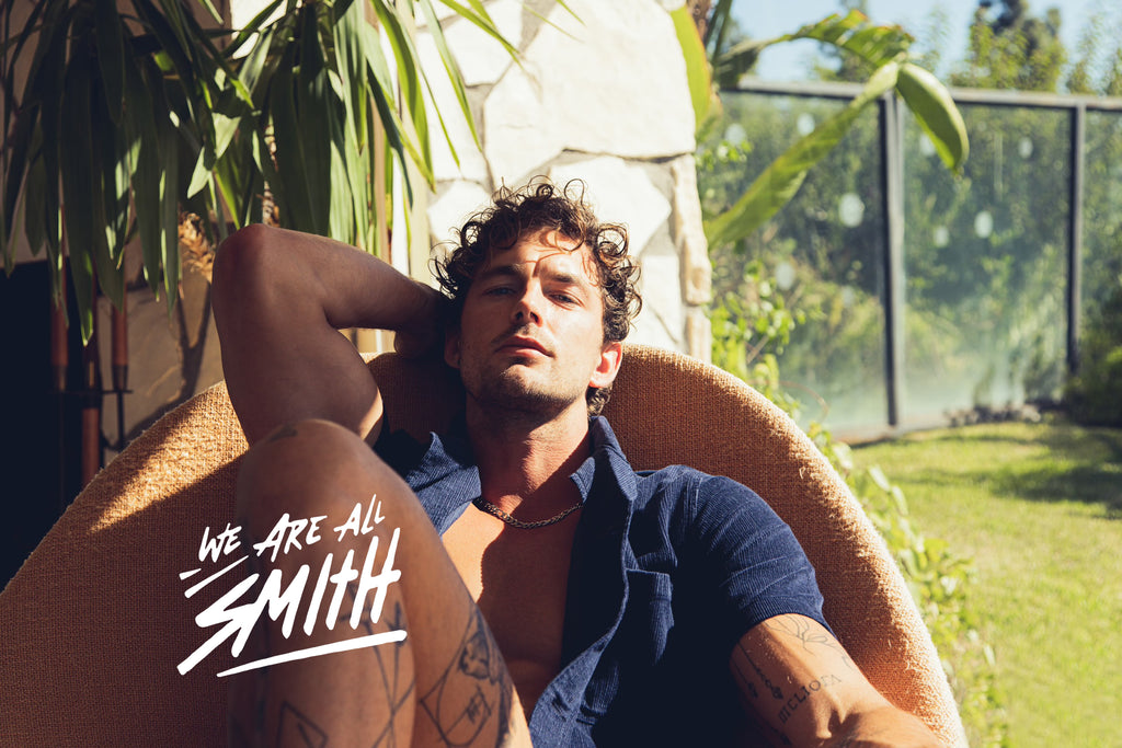 Male model Christian Hogue wearing We Are All Smith Men's Jewelry