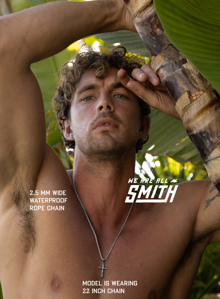 Christian Hogue models We Are All Smith Jewelry