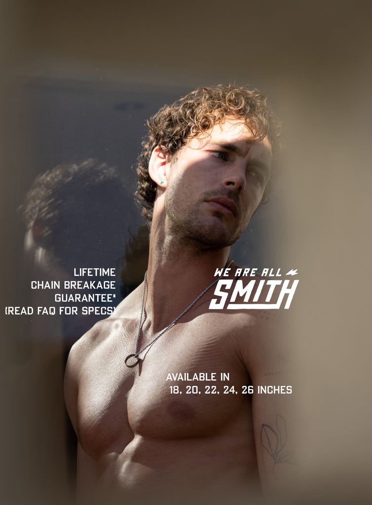 CHristian Hogue models We Are All Smith Men's Jewelry