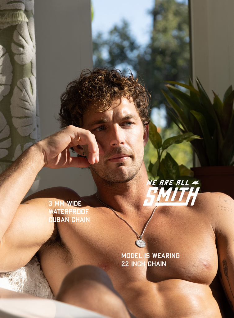 Christian Hogue models We Are All Smith Jewelry