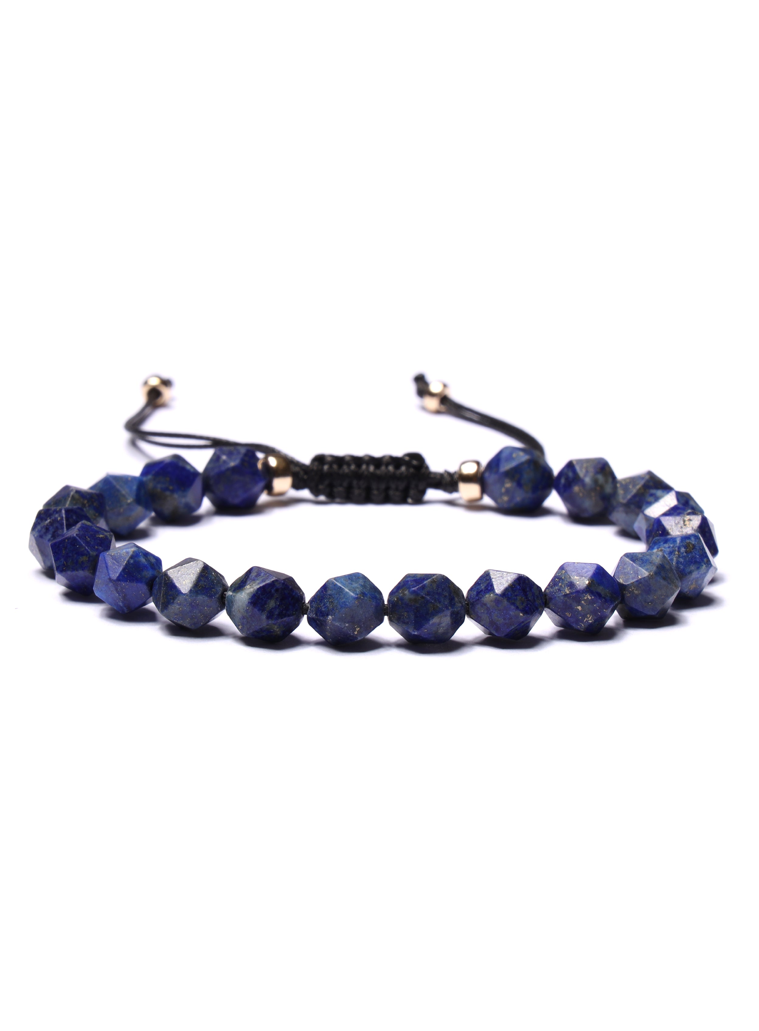 Lapiz Lazuli and Gold Bead Bracelet for Men