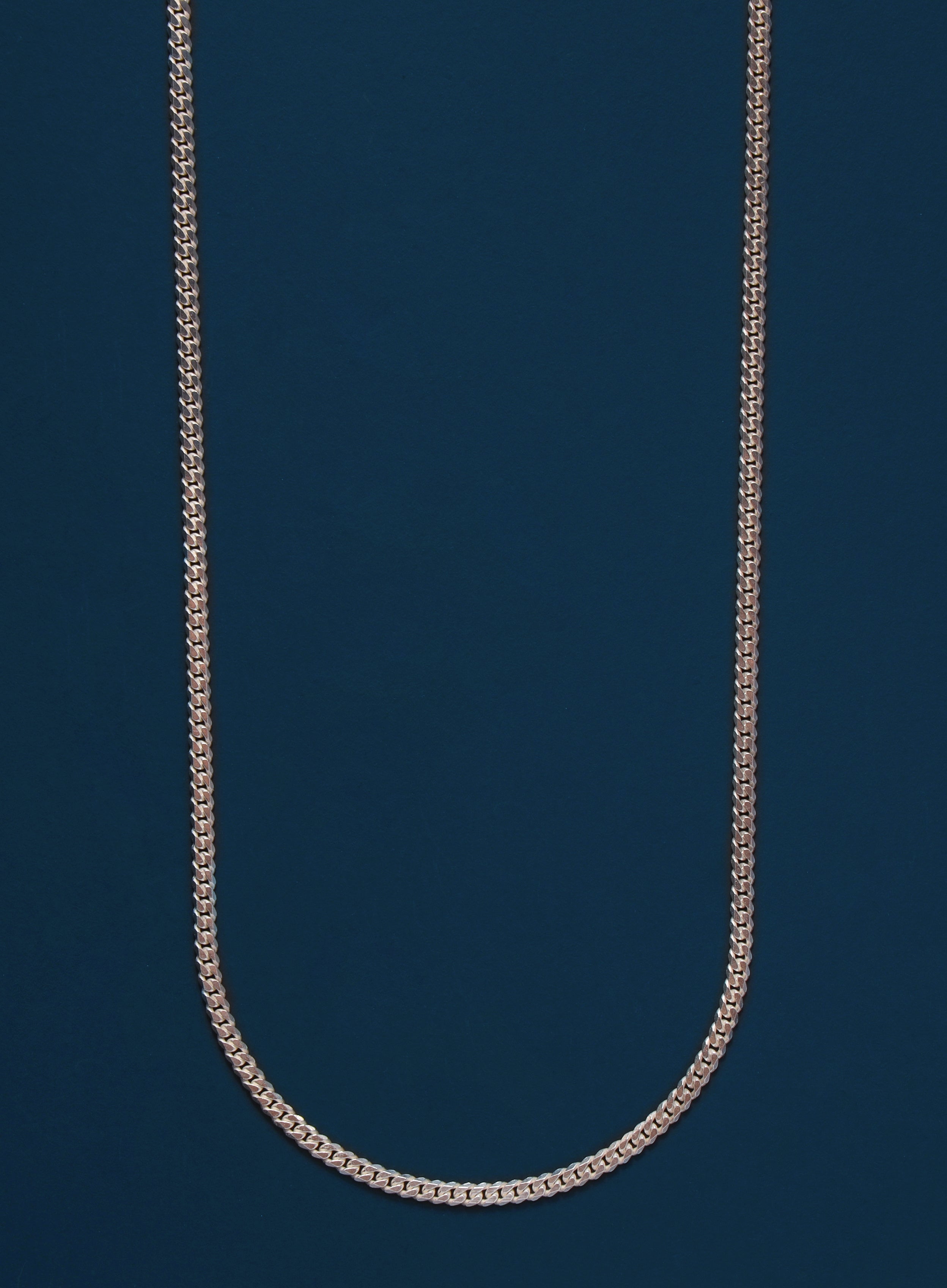 925 Sterling Silver Minimalist 2mm Cuban Chain Necklace for Men