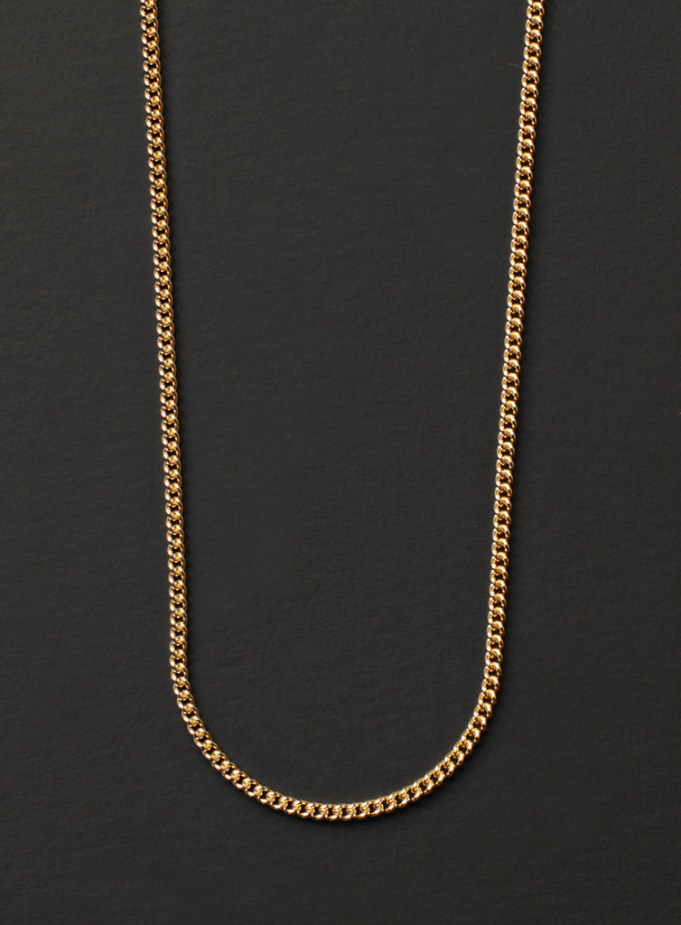 Gold Curb Chain Necklace for Men — WE 