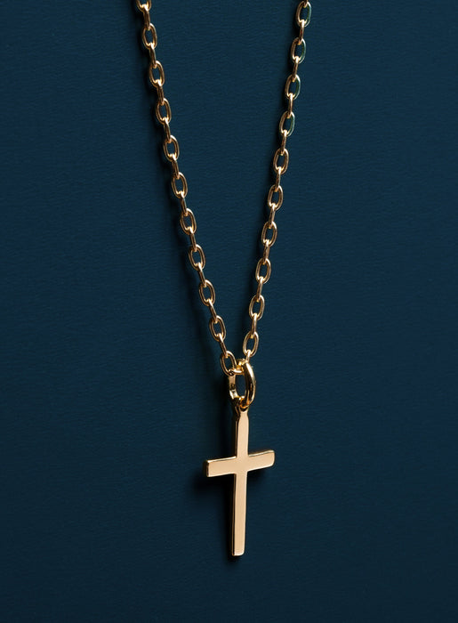 Gold Cross for Men on 14k Gold Filled Cable Chain — WE ARE ALL SMITH ...