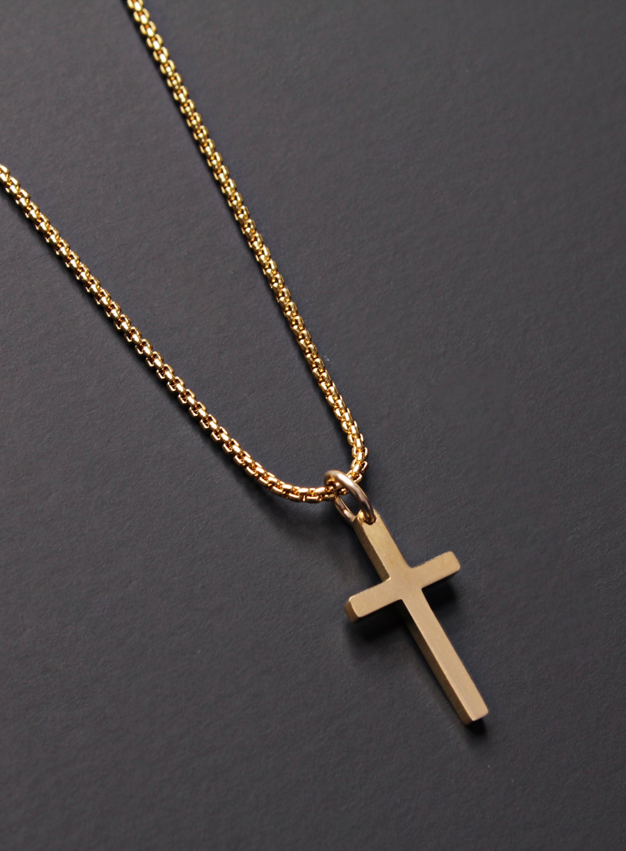 SMALL GOLD CROSS NECKLACE FOR MEN — WE ARE ALL SMITH: Men's Jewelry ...