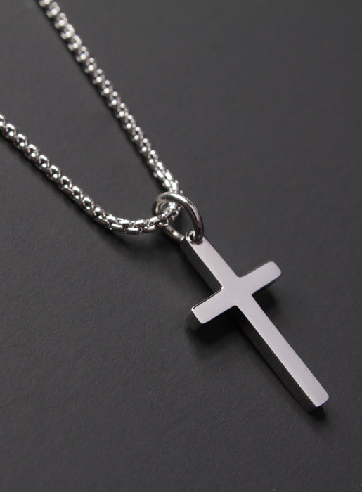 SMALL STAINLESS STEEL CROSS NECKLACE FOR MEN — WE ARE ALL SMITH: Men's ...