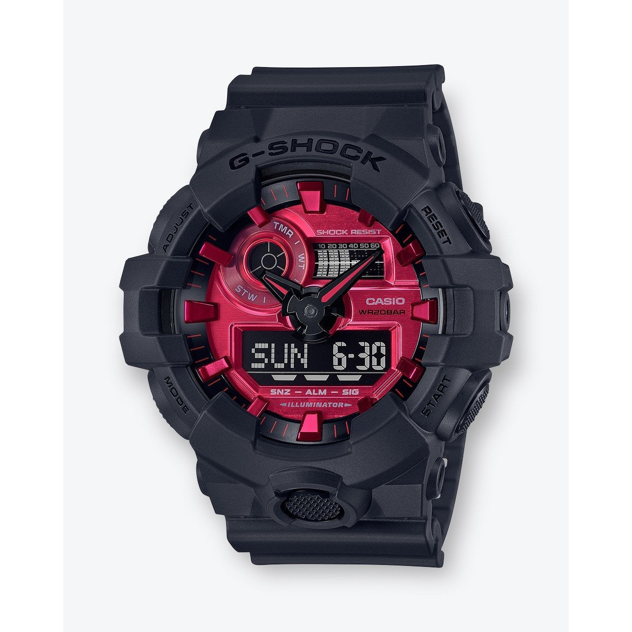 casio g shock adrenaline red