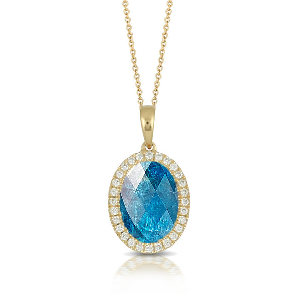 Doron Paloma Diamond and Apatite Pendant Necklace P7924AP