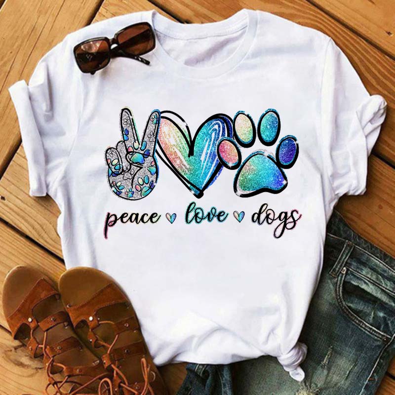 diskriminerende Tilbagebetale Indføre Peace Love Dogs T-Shirt - Sniff & Purr