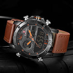 Leder Mannen Horloge XRZ102 - Shopbrands