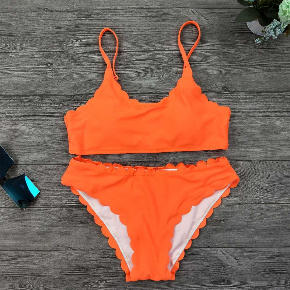 Orange Coral Bikini Set - Kate Wardrobe | Lingerie and Bikini Store
