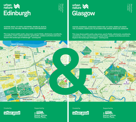 Edinburgh and Glasgow Urban Nature maps - pair