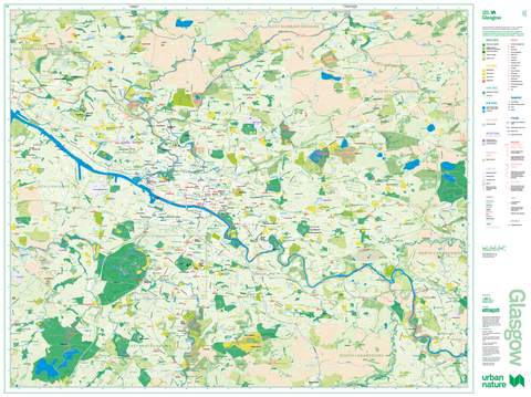 Flat Glasgow Urban Nature map by Urban Good