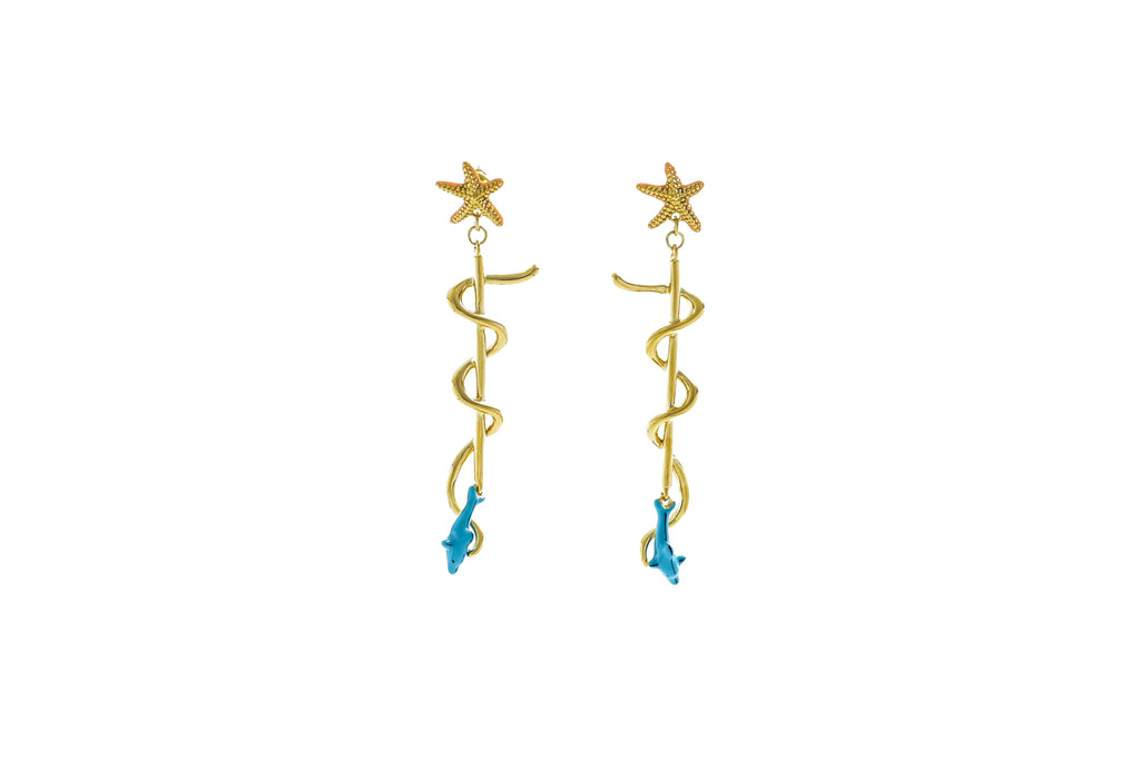 Dolphin Starfish Earrings