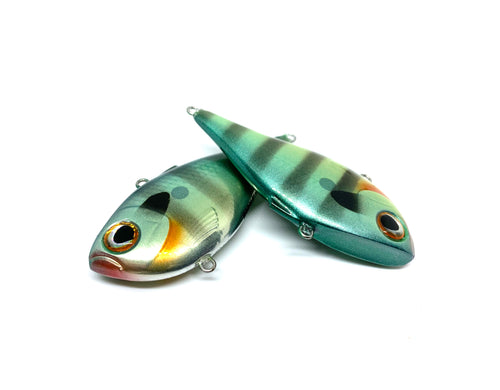 Painting Musky Lures  Airbrushing walleye patterns on BIG Ernie musky lures!  