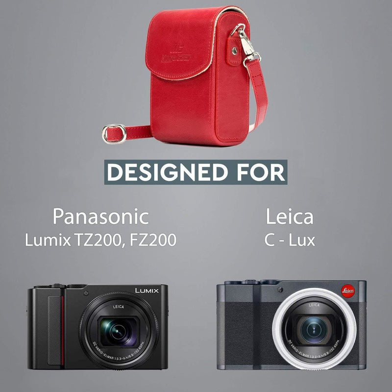 Accor professioneel wimper MegaGear Leica C-Lux Panasonic Lumix DC-ZS200 DC-TZ200 Leather Camera –  MegaGear Store