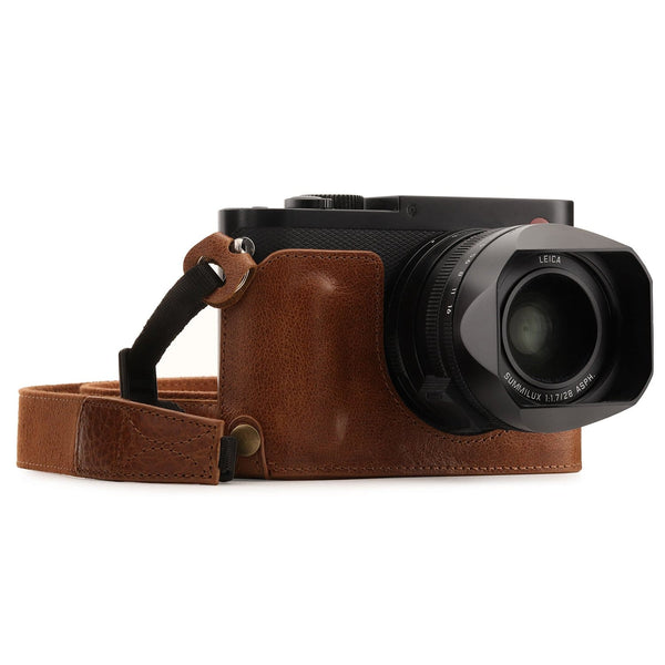 MegaGear MG1699 Ever Ready Genuine Leather Camera Case Compatible with Leica D-Lux 7 - Red