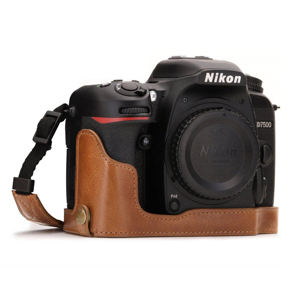  MegaGear MG1693 Ever Ready Genuine Leather Camera Half Case  Compatible with Leica D-Lux 7 - Cinnamon : Electronics