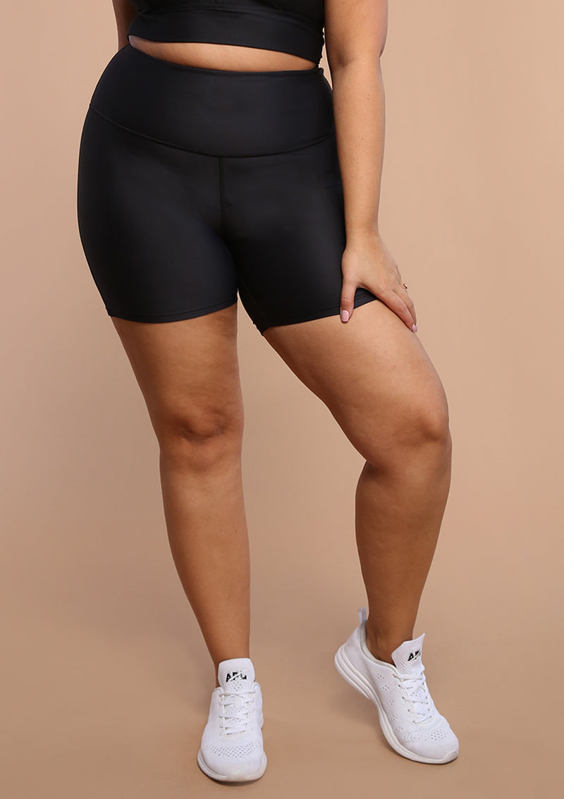 black bike shorts high waisted