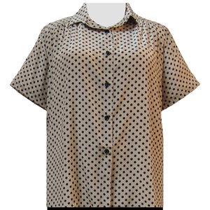 plus size black and white polka dot blouse