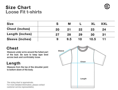 Eversince Loose Fit Size Chart