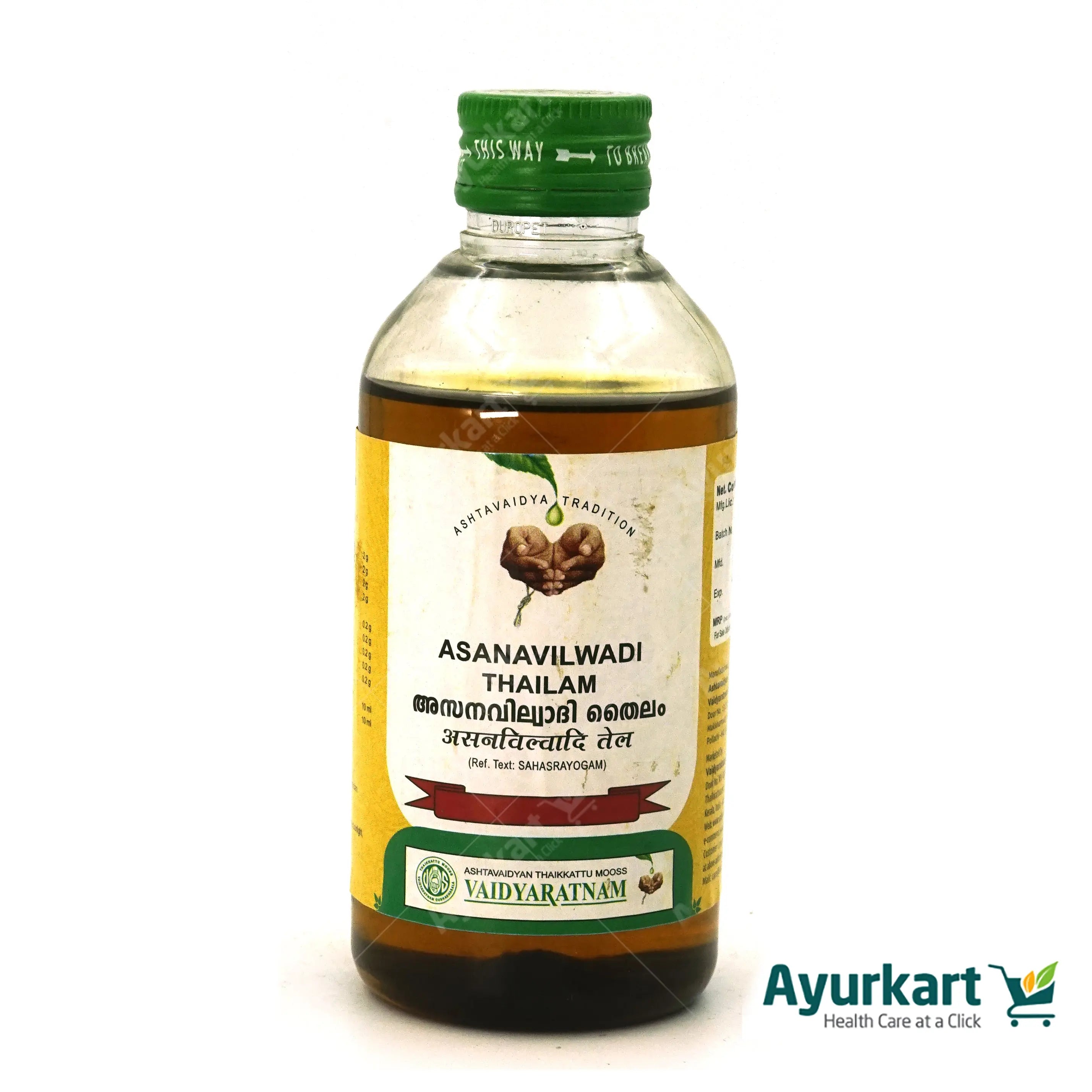 Asanavilwadi Thailam - 200ML - Vaidyaratnam
