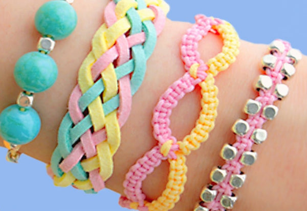 Make a Beautiful BraceletUsing Rattail Cord and Plastic Beads