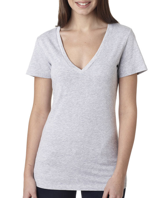 Download Ladies Deep V Neck T Shirts Bella Canvas 6035 Wholesale Pricing Jonestshirts