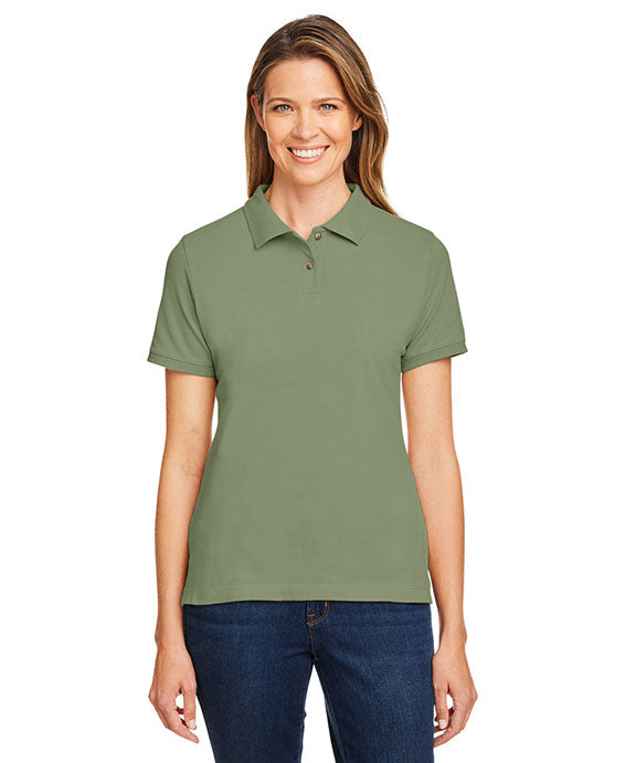 Harriton Ladies' Foundation 100% Cotton Long-Sleeve Twill Shirt with Teflon™