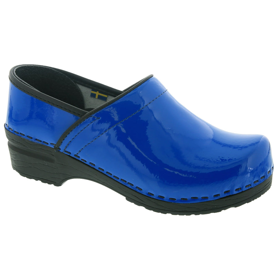 patent leather clogs