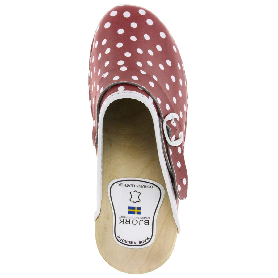 polka dot clogs