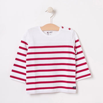 Camiseta marinera bebé manga larga- rojo