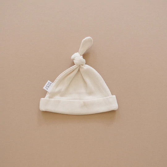 Vanilla Newborn Knot Hat