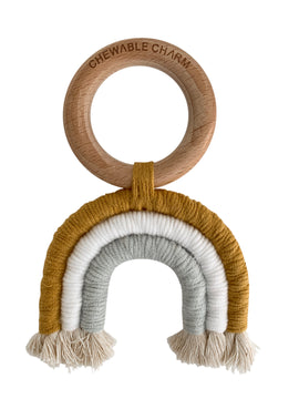 Macrame Rainbow Baby Teether