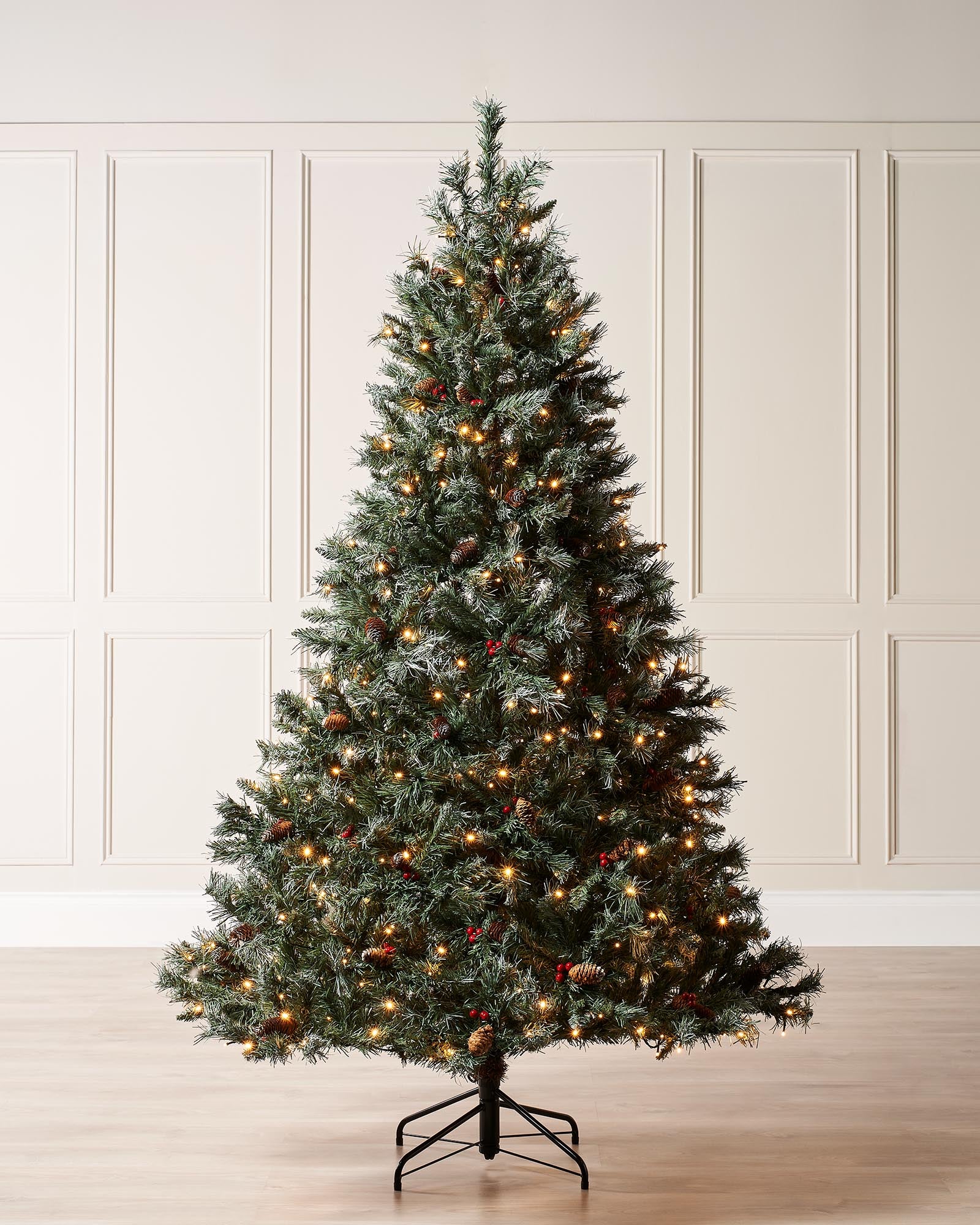 Pre-Lit Scandinavian Spruce Pinecones & Berries Christmas Tree, 7 ft - We R Christmas product image