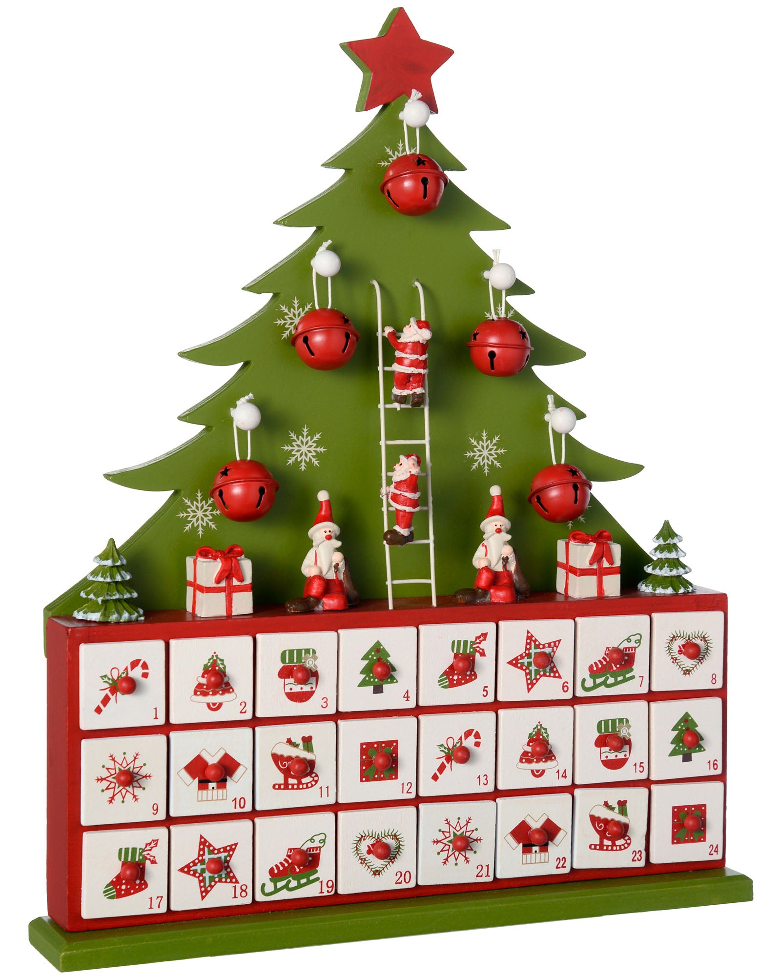 Wooden Christmas Tree Advent Calendar, 40 cm — We R Christmas