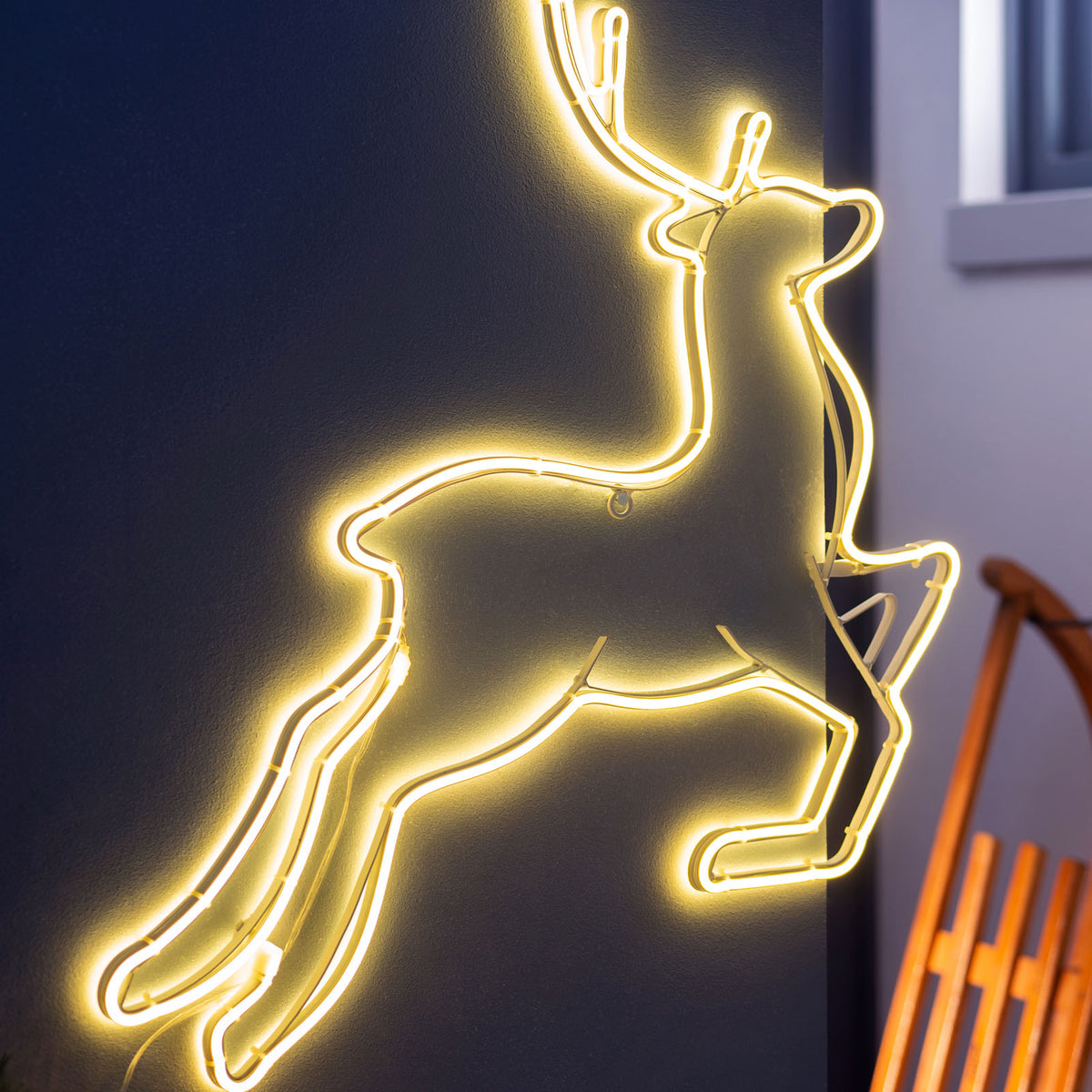 Christmas Neon Rope Light Silhouette Reindeer — We R Christmas 