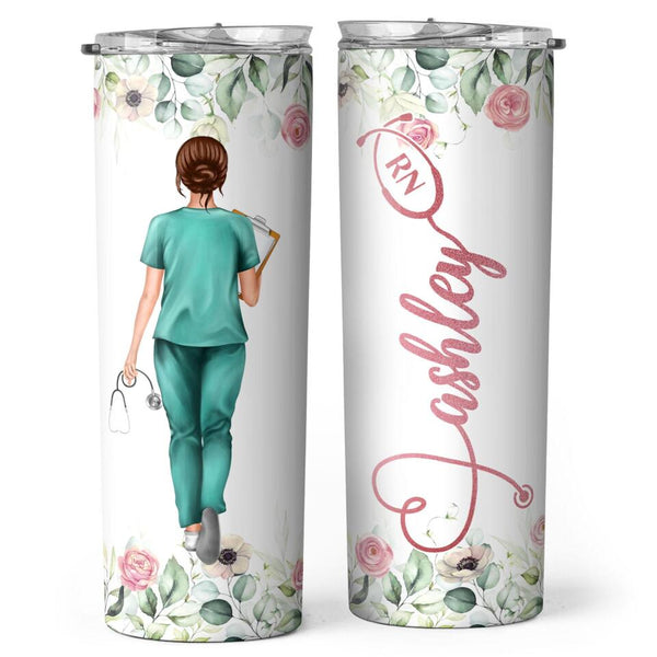 Nurse Gifts For Women Personalized 20oz Custom Skinny Wine Tumbler