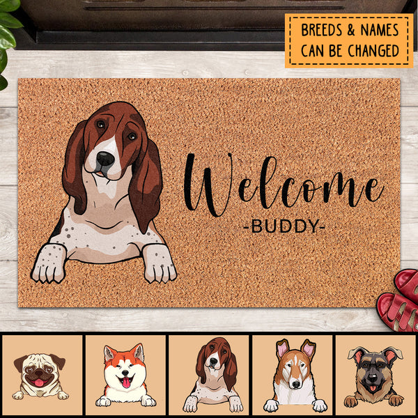 Dog Welcome Mat, Rustic Door Mat, Front Door Mat, Housewarming Gift, G