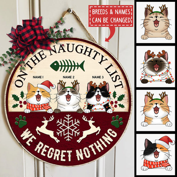 On The Naughty List We Regret Nothing, Paw, Bones, Snow, Reindeer On T