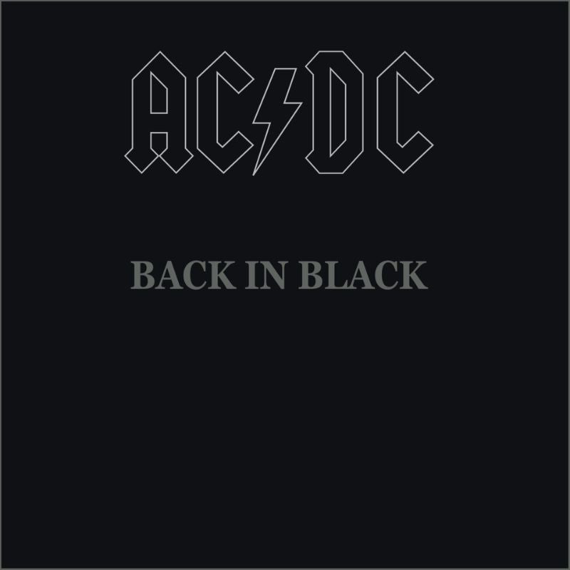 AC/DC Back In Black Vinyl Album Cover Art