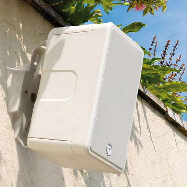 Monitor Audio Outdoor Speaker Mounted On A Wall