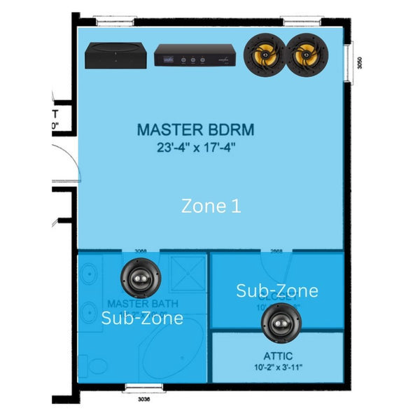 Example Master Bedroom Home Audio Suite