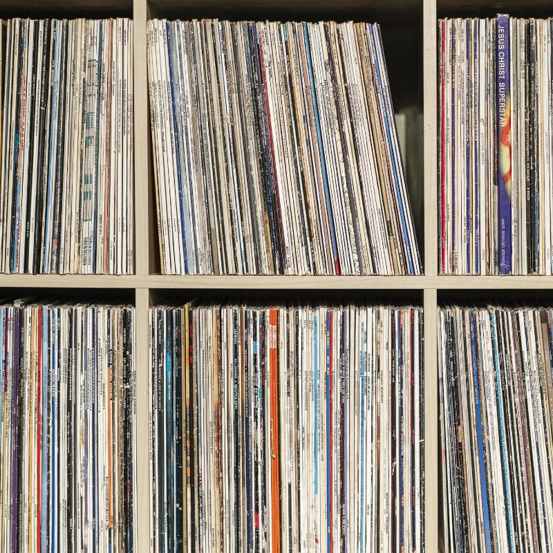 Store Vinyl Records Upright