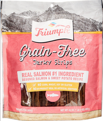 Triumph Grain-Free Salmon & Sweet Potato Recipe Jerky Dog Treats, 24-oz pouch