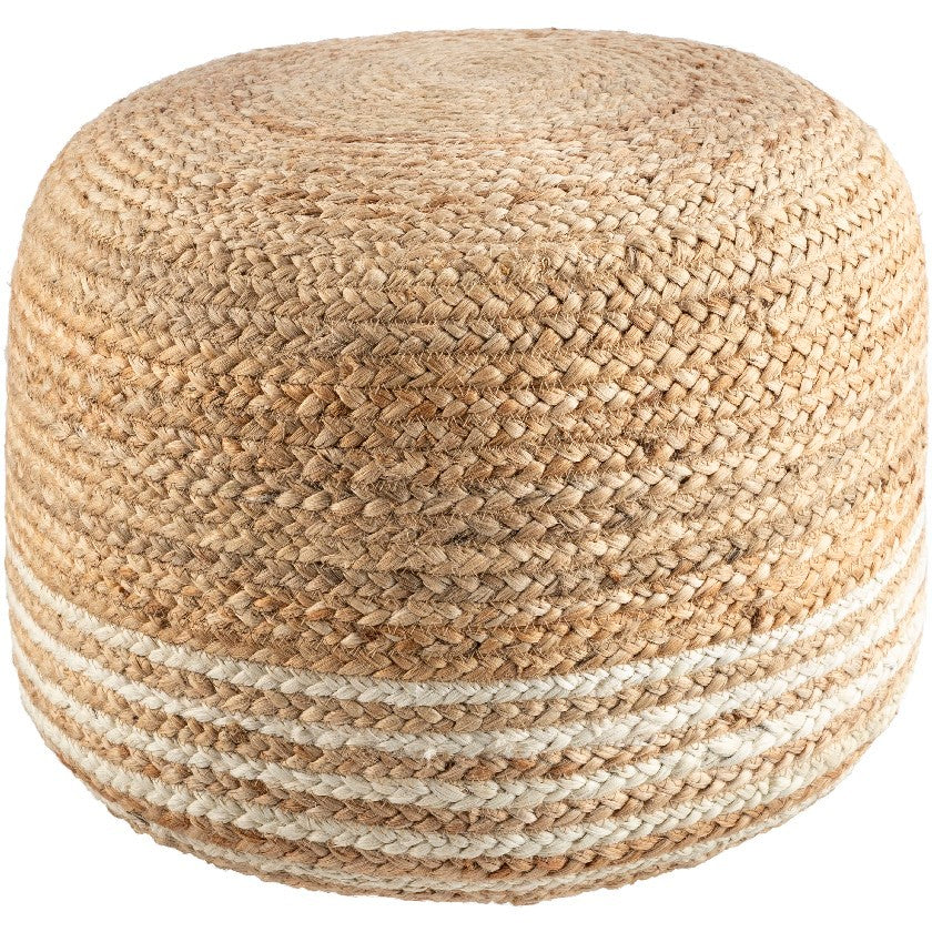 BY SIGRIS Signes Grimalt Pouf in vimini  Pouf rotondo – Realizzato in  giacinto, colore naturale : : Casa e cucina