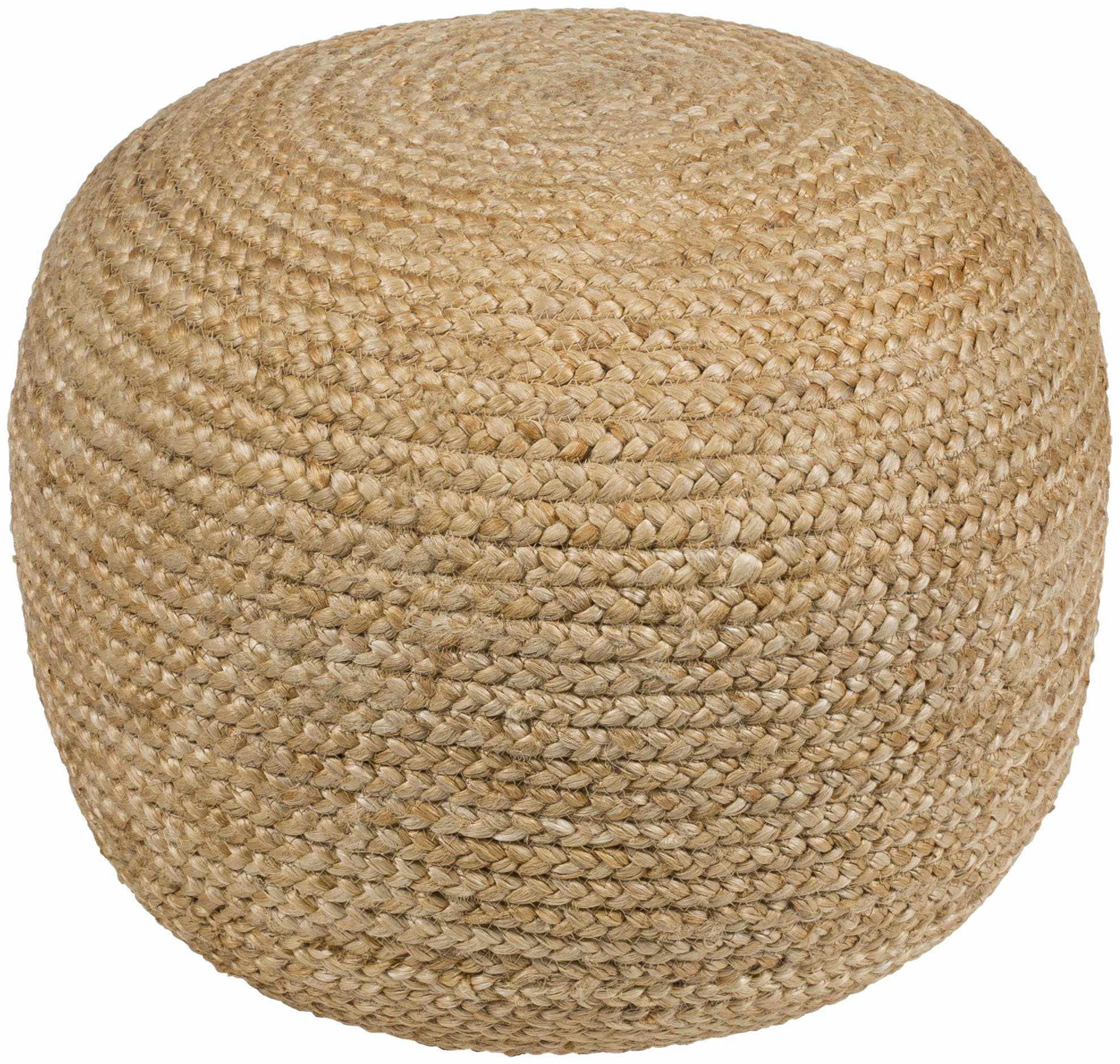 Relaxdays Pouf coiffeuse, siège rembourré, tissu, H x D: 42,5 x 38,5 cm,  tabouret rond, motif pied de poule, noir/blanc