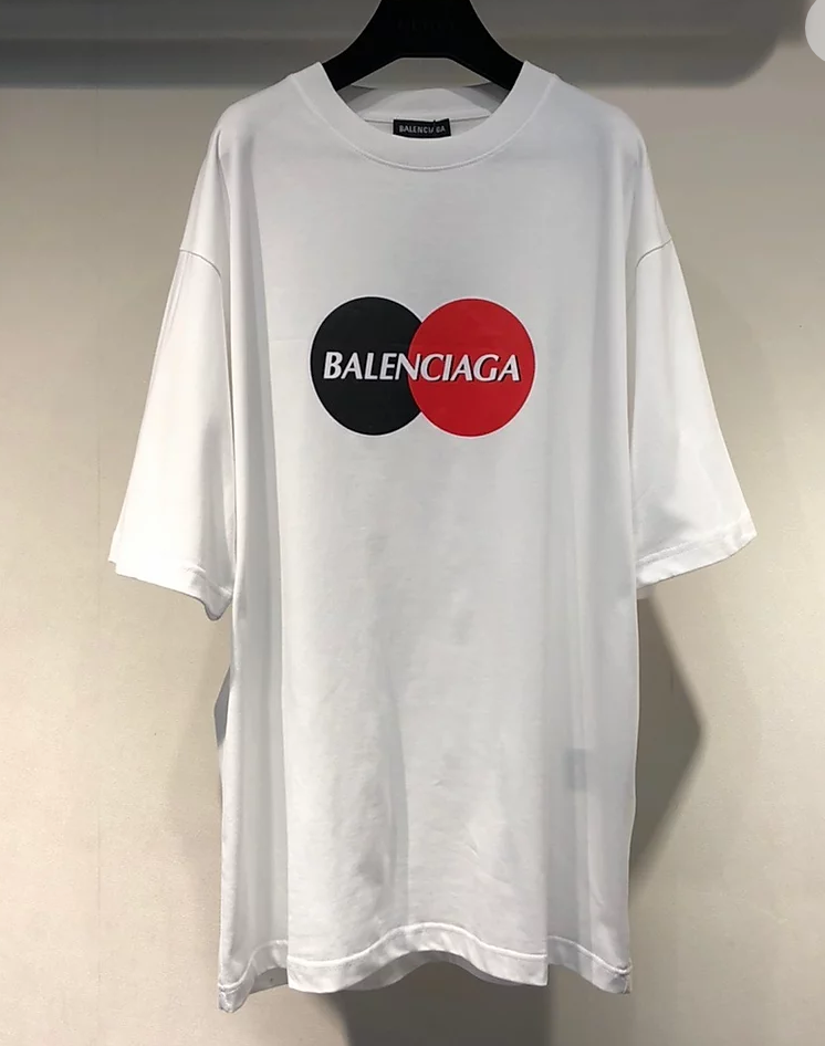 t shirt balenciaga bianca